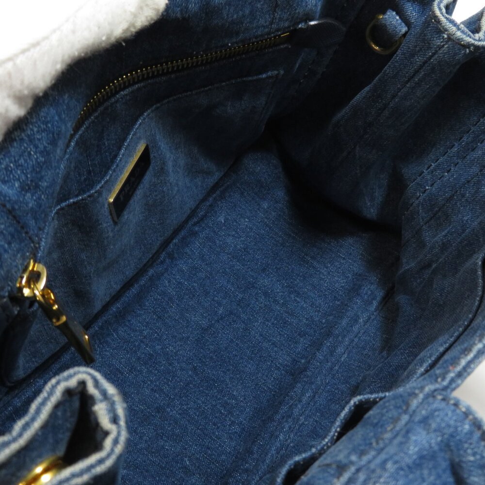 Prada Canapa Handbag Denim - Picture 5 of 11